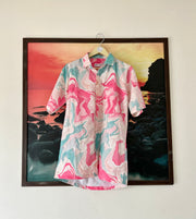 Pink Marble Print Shirt