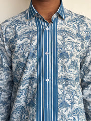 Blue Forest Print Shirt