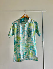 Green Marble Print Shirt