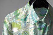 Green Marble Print Shirt