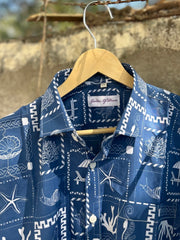 Coral Patch Print Full Sleeves Shirt