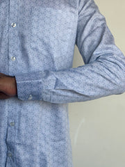 Geometric Blue Print Shirt
