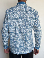 Blue Forest Print Shirt