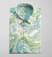 Green Marble Print Shirt