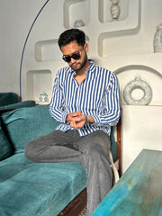 Blue Stripes Full Sleeve Shirt