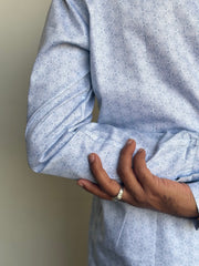 Geometric Blue Print Shirt