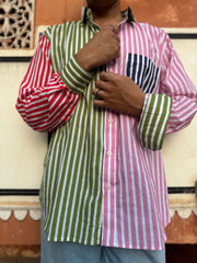 Colour Blocking Full Sleeves Shirt