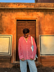 Red Stripe Full Sleeves Shirt