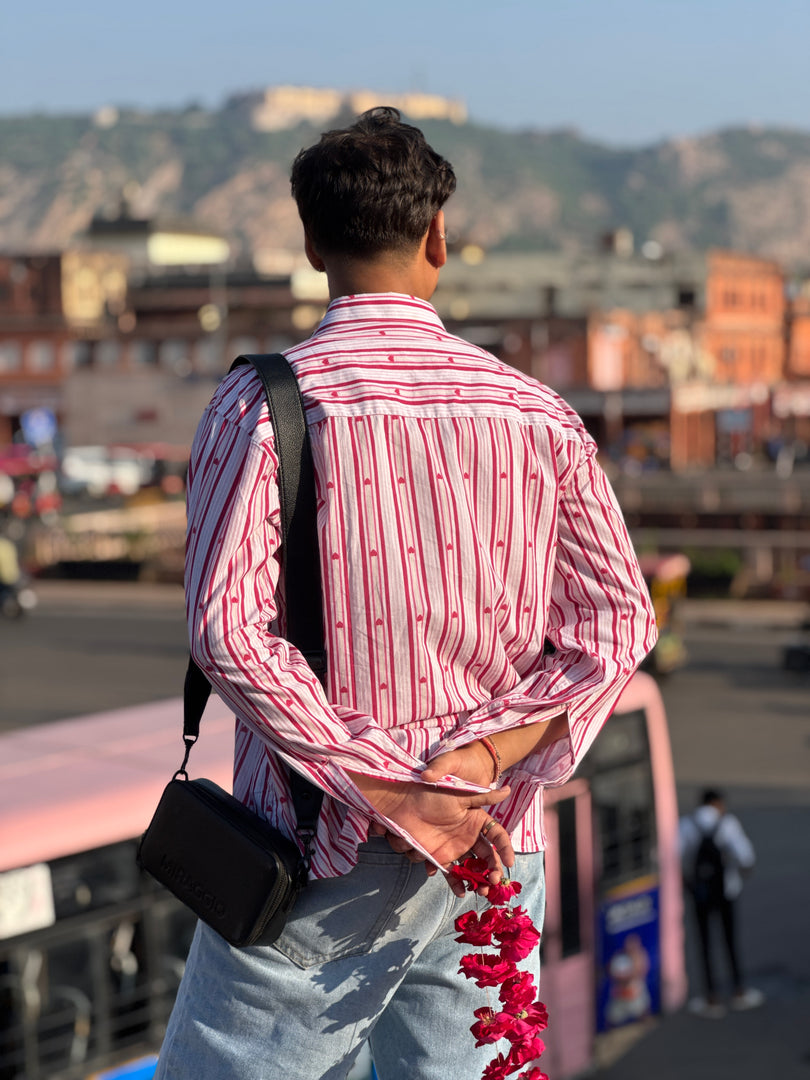 Pink Heart Stripes Full Sleeves shirt