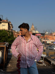 Pink Heart Stripes Full Sleeves shirt