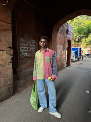 Colourful Stripes Block Full Sleeves Shirt