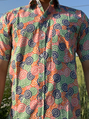 Colourful Swirl Half sleeve shirt