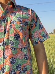 Colourful Swirl Half sleeve shirt