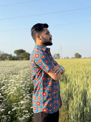 Abstract Digital Printed Half Sleeve Shirt