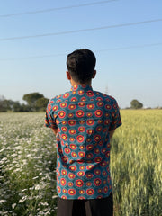 Abstract Digital Printed Half Sleeve Shirt