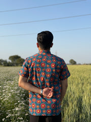 Abstract Digital Printed Half Sleeve Shirt