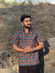 Abstract Digital Printed Half Sleeve Shirt