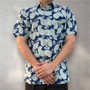 Blue Paisley Block Printed Shirt